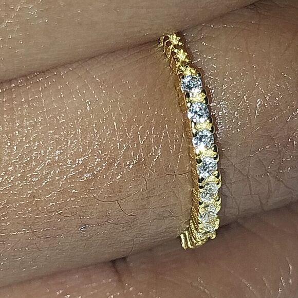 925 diamond simplicity ring sz 6 - Picture 11 of 13